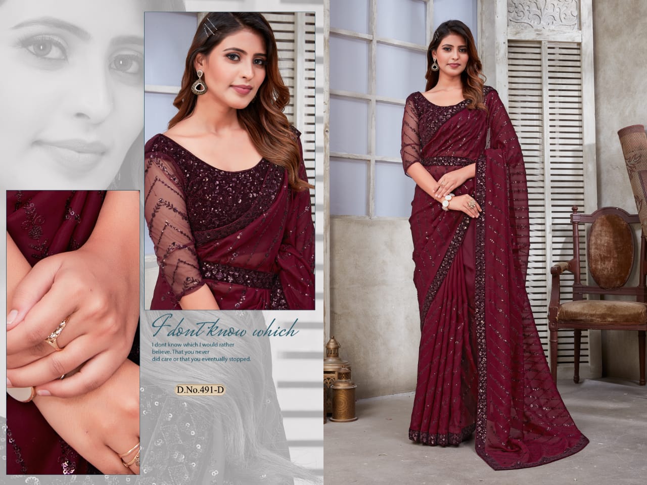 Zara 491 Party Wear Wholesale Designer Saree Catalog

